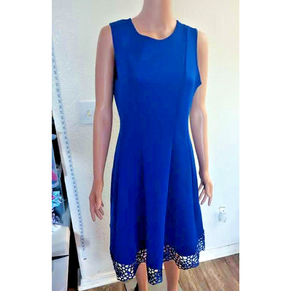 Donna Ricco Dresses & Skirts - Donna Ricco Royal Blue Sleeveless Dress Size 10 W011